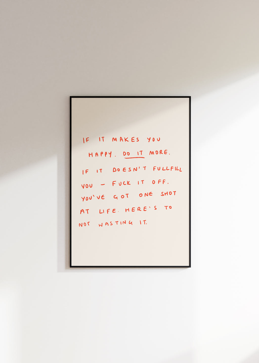 If It Makes You Happy Handwritten Quote Print