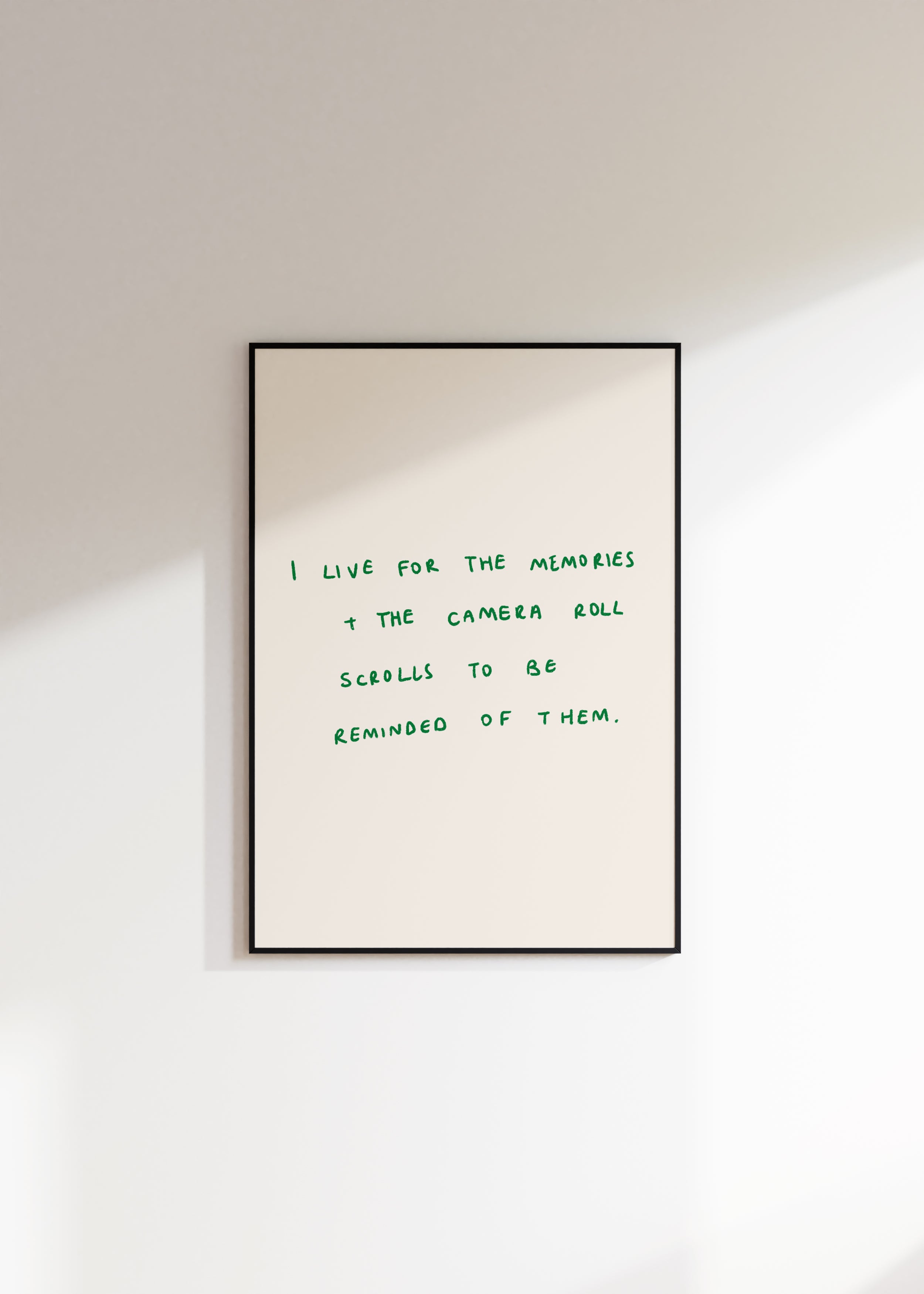 Camera Roll Scrolls Handwritten Quote Print
