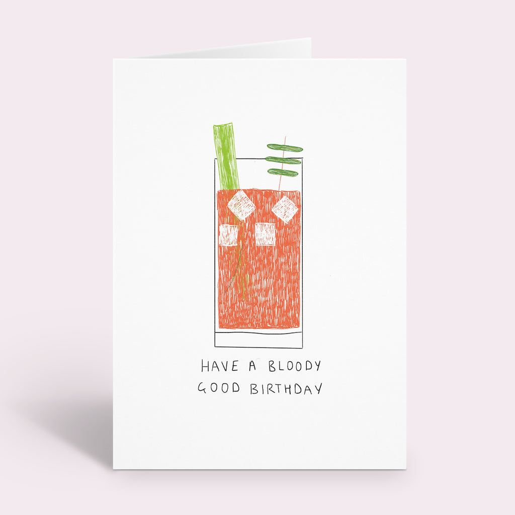 Bloody Mary Cocktail Birthday Card