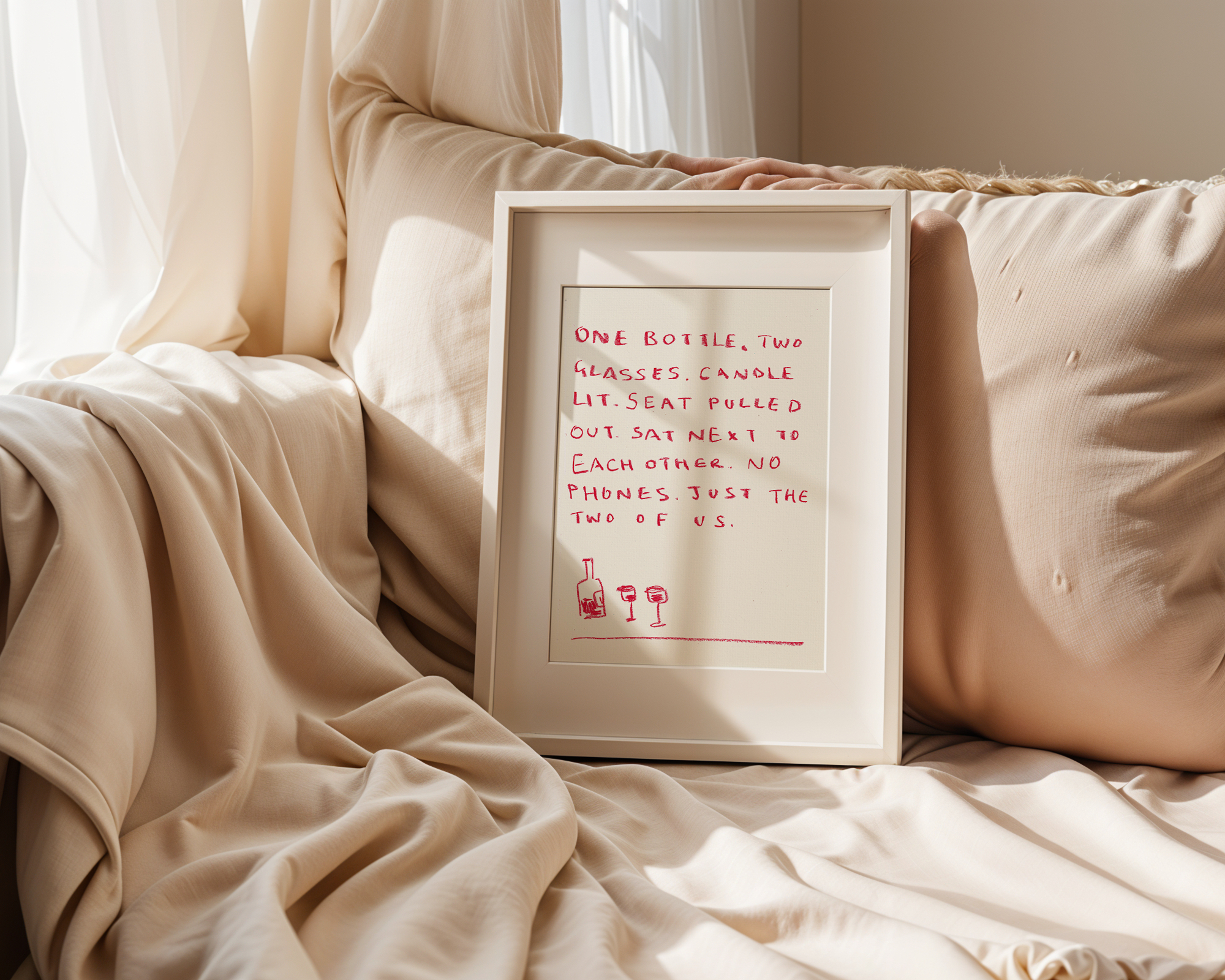 Date Night Handwritten Quote Print
