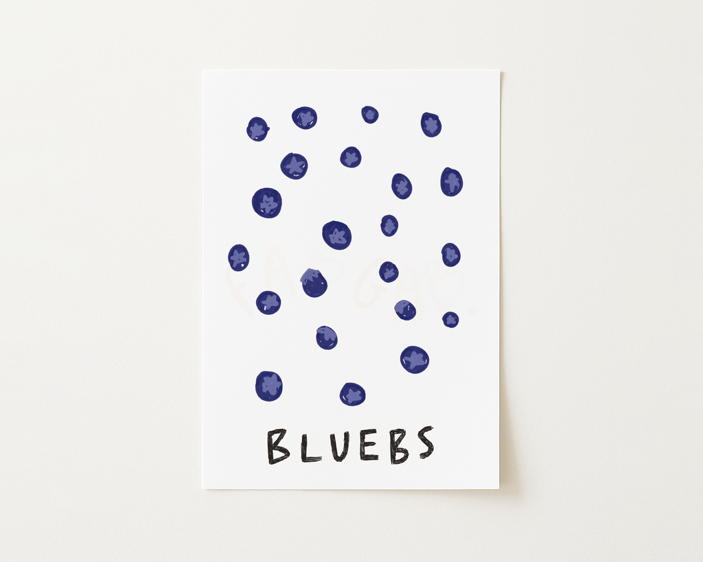 Bluebs Print