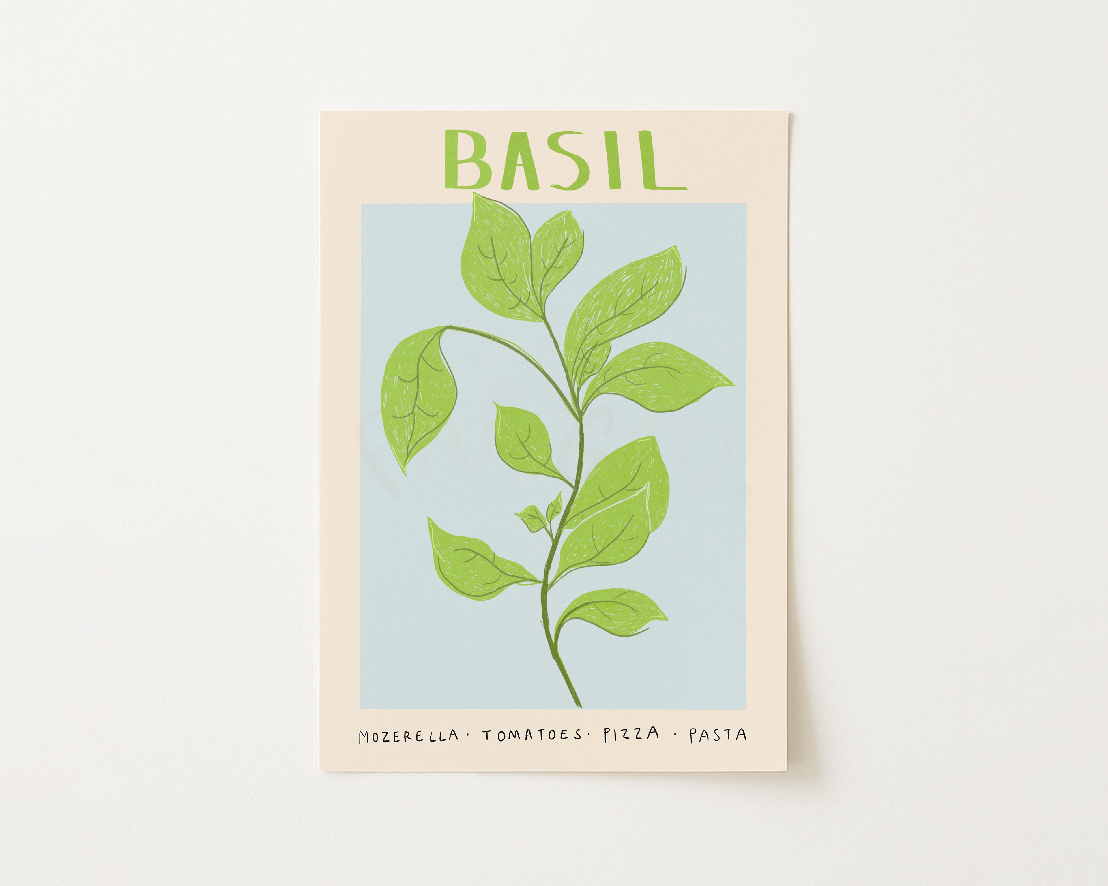 Basil Herb Print