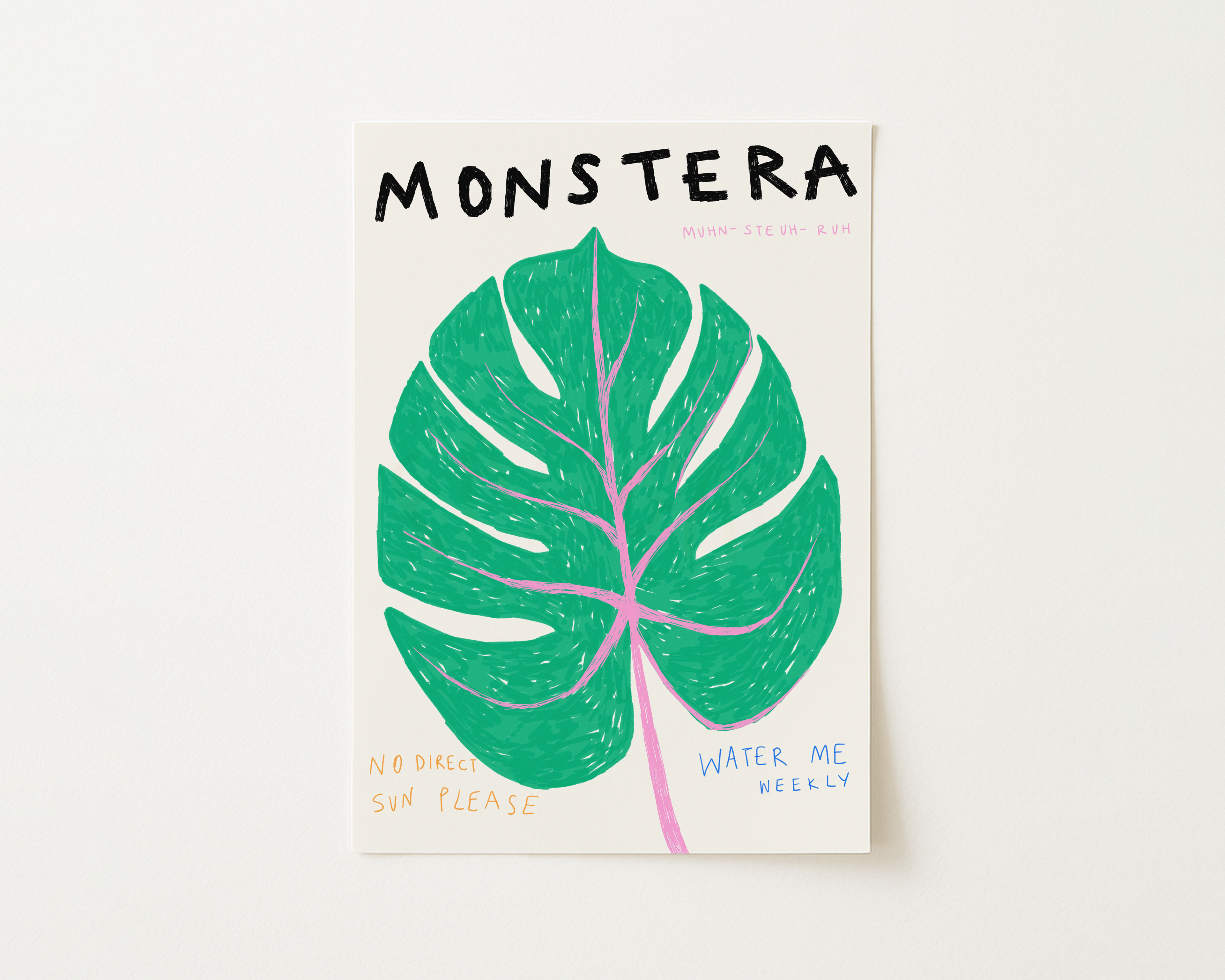 Monstera Plant Print
