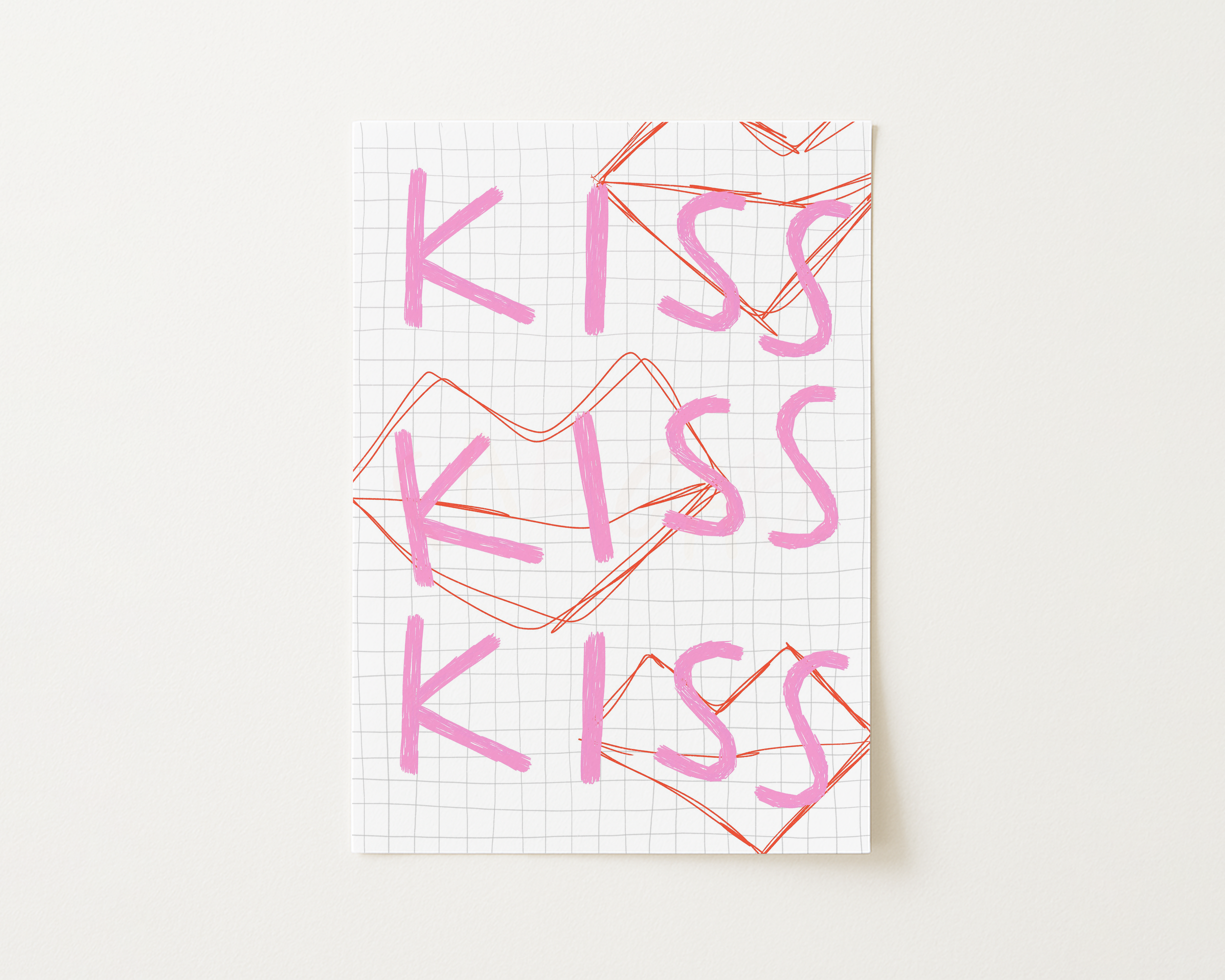 Kiss Kiss Kiss Print