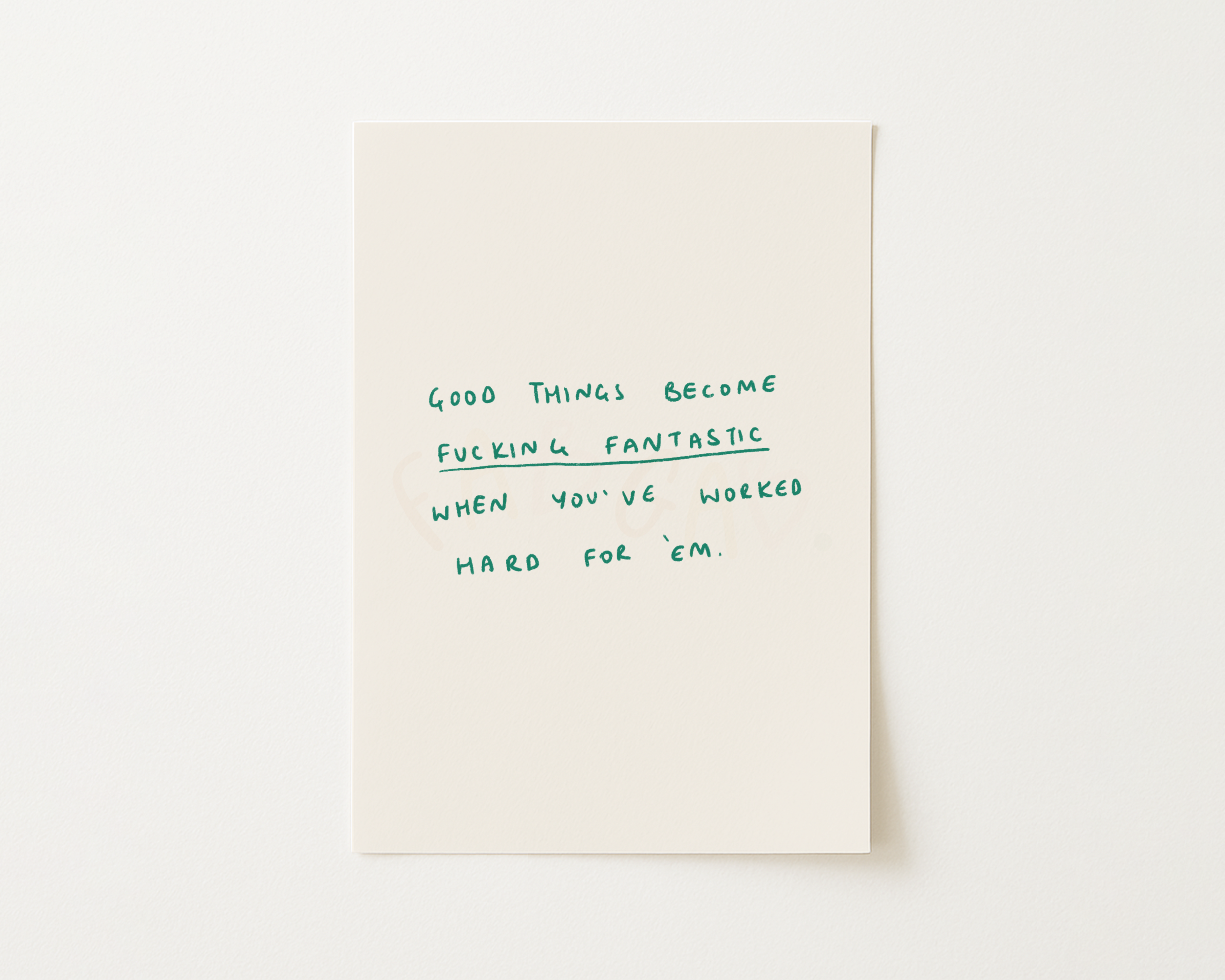 Good Things Handwritten Quote Print