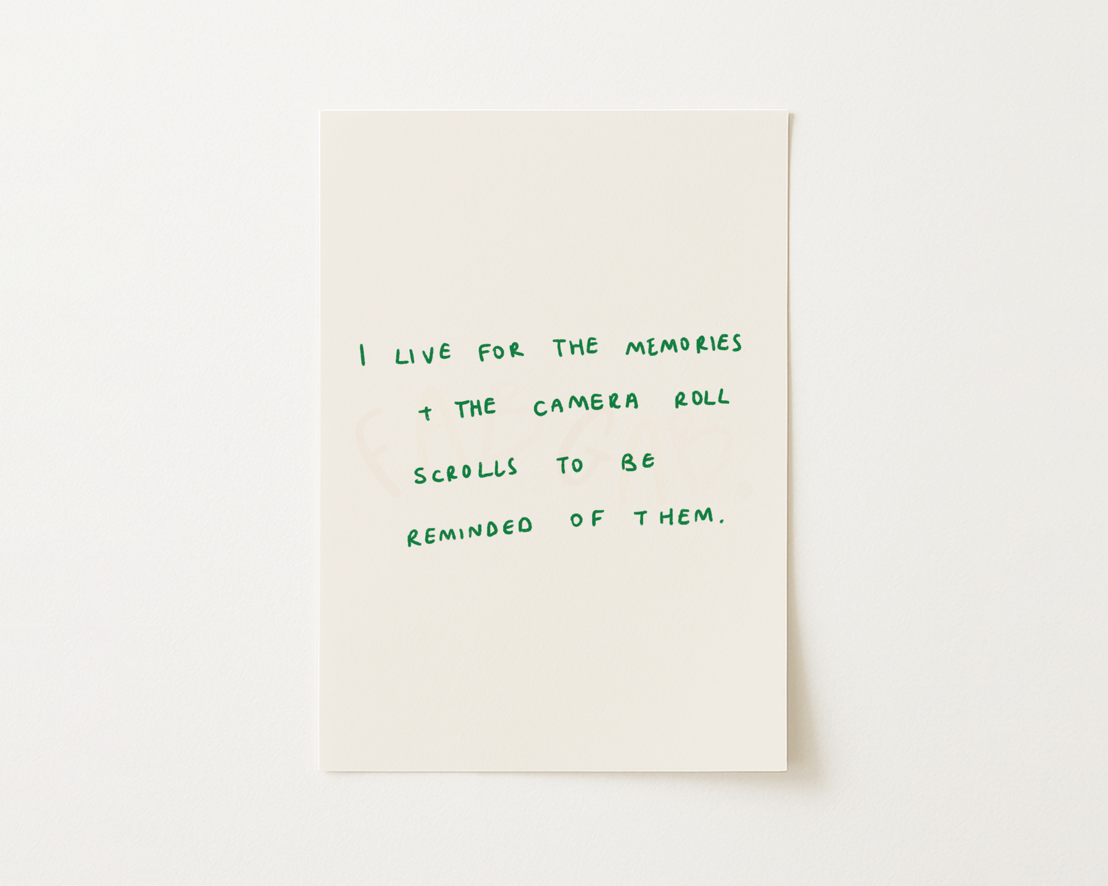 Camera Roll Scrolls Handwritten Quote Print