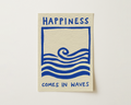 Happiness Comes In Waves Coastal Print