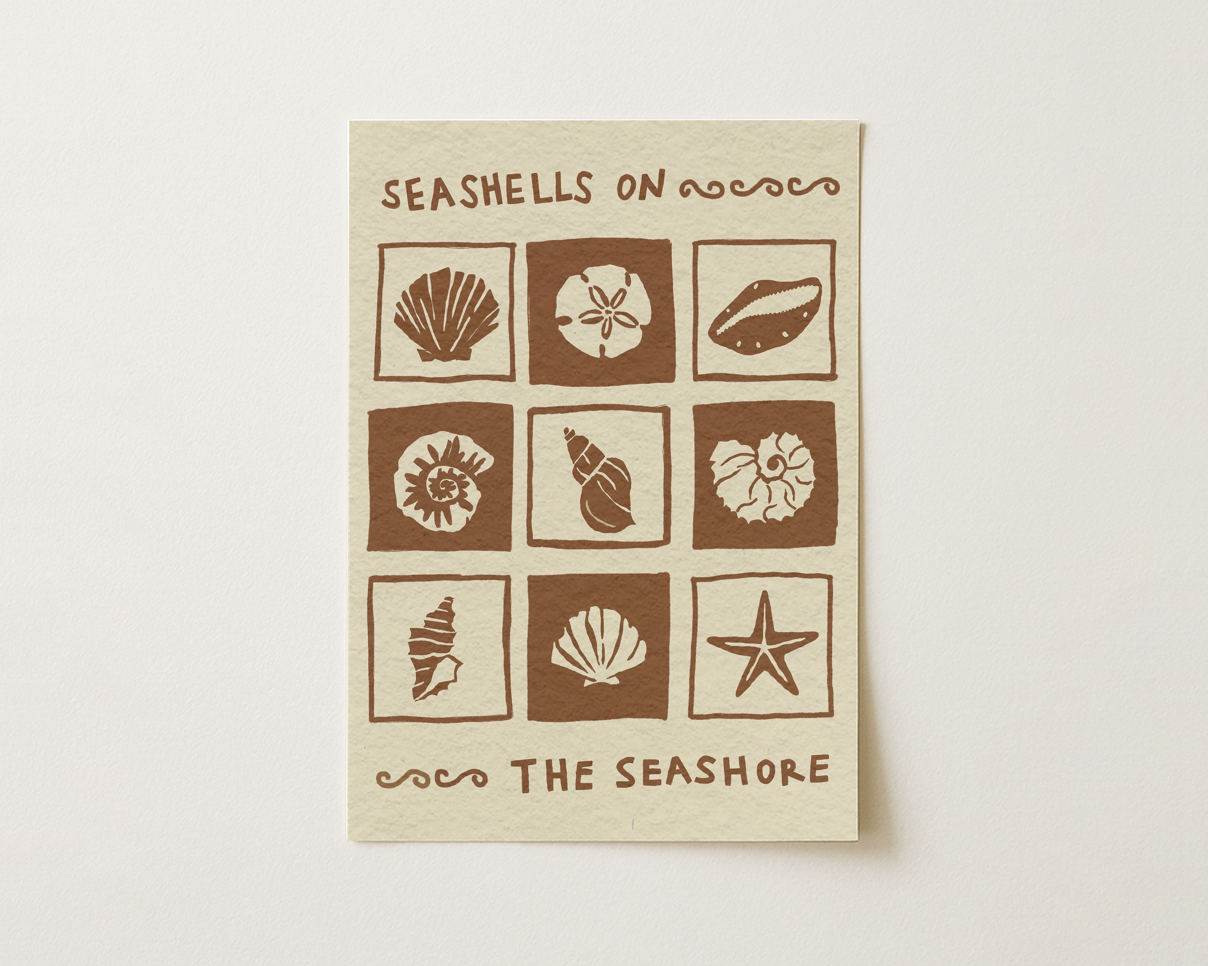 Seashell Collector Coastal Print