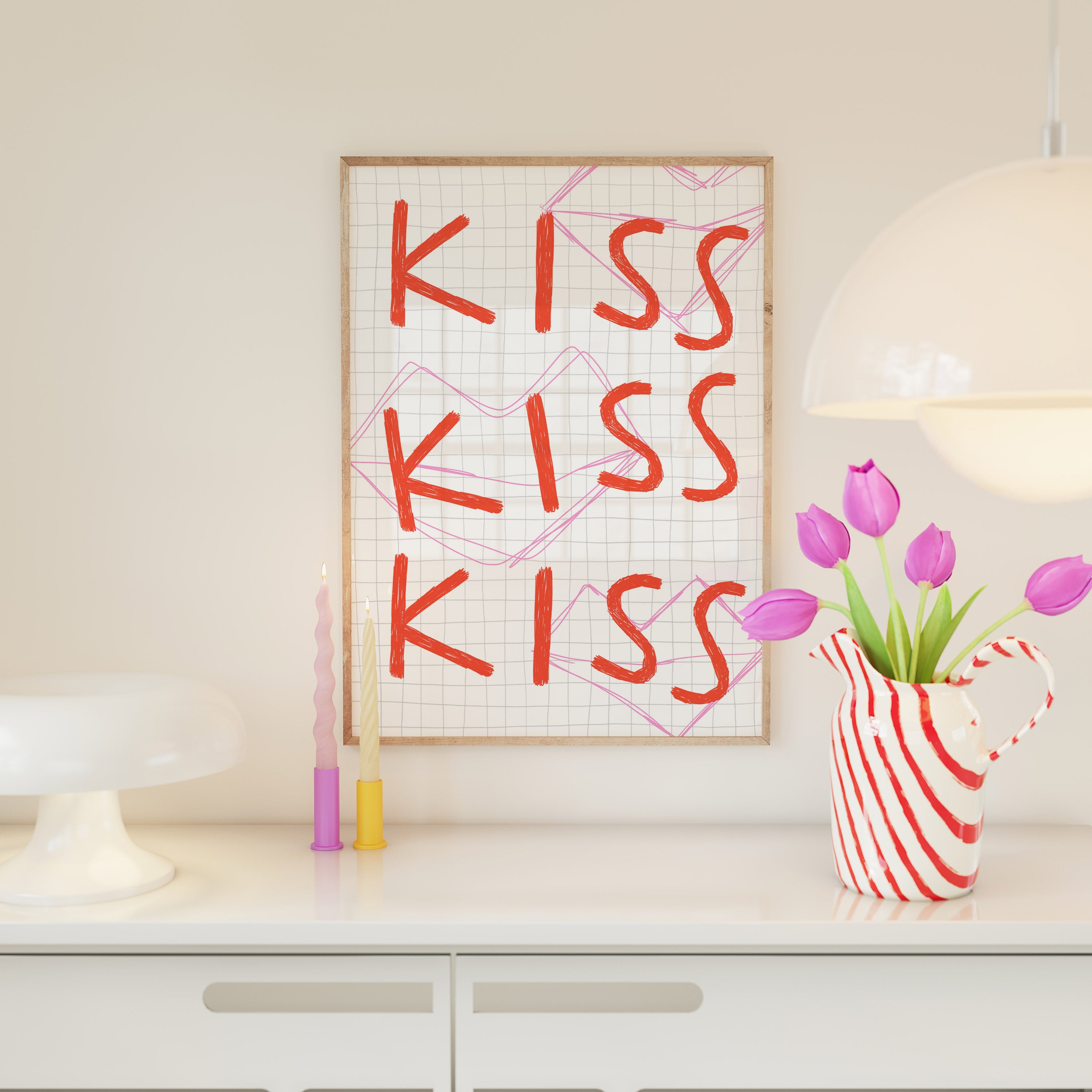 Kiss Kiss Kiss Print