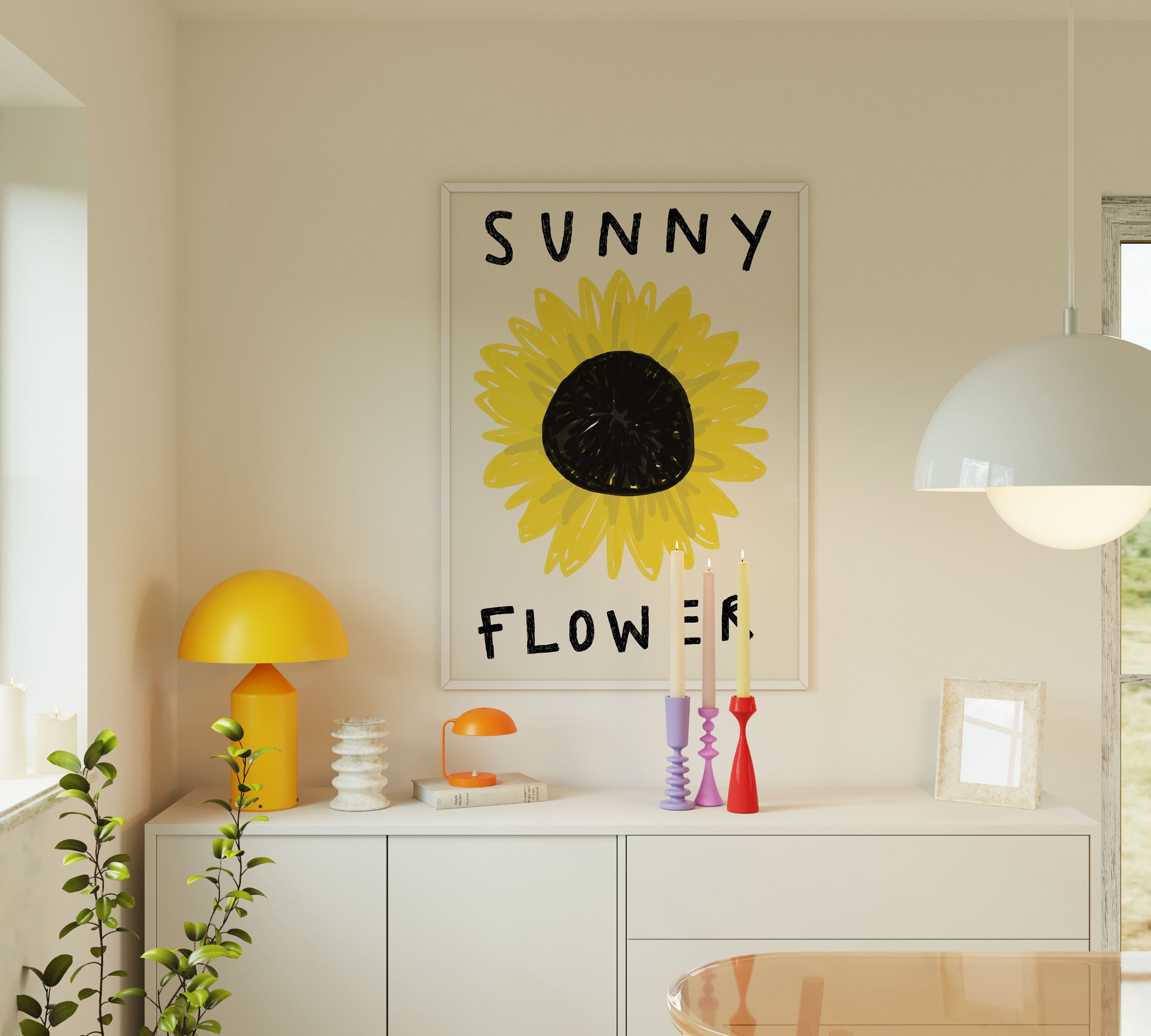 Sunny Flower Sunflower Print