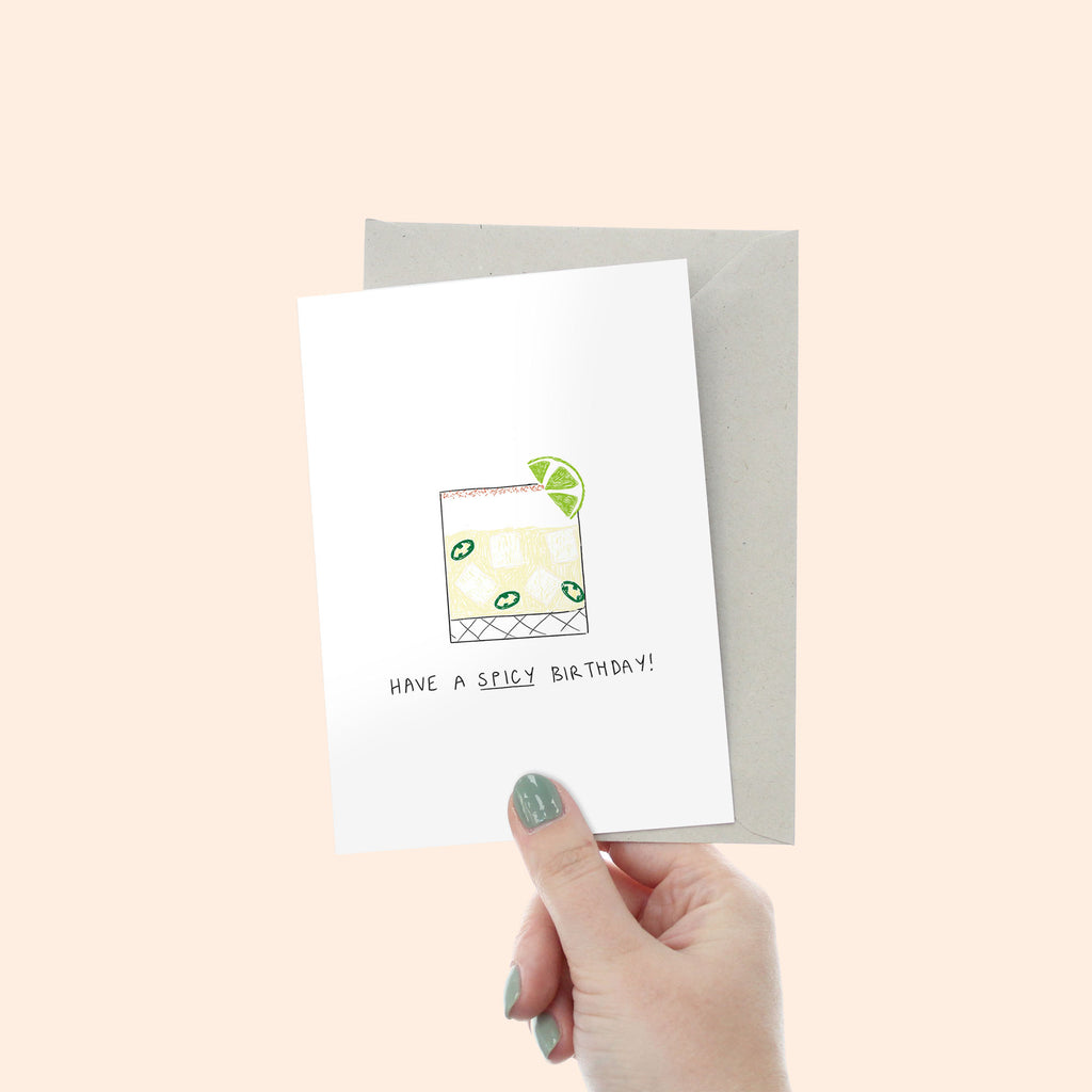 Spicy Margs Cocktail Birthday Card