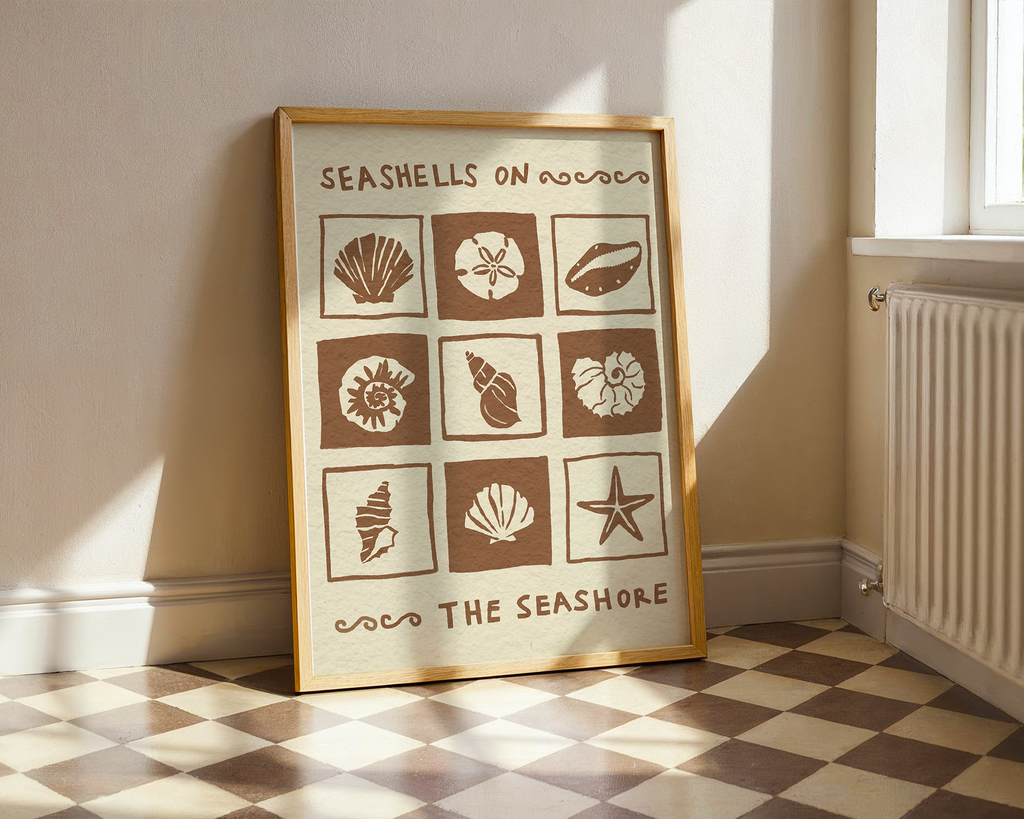 Seashell Collector Coastal Print